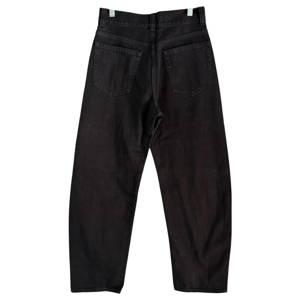 NWT Madewell The Balloon Jeans Black Size 24 Wide Leg Barrel 100% Cotton - Picture 5 of 11
